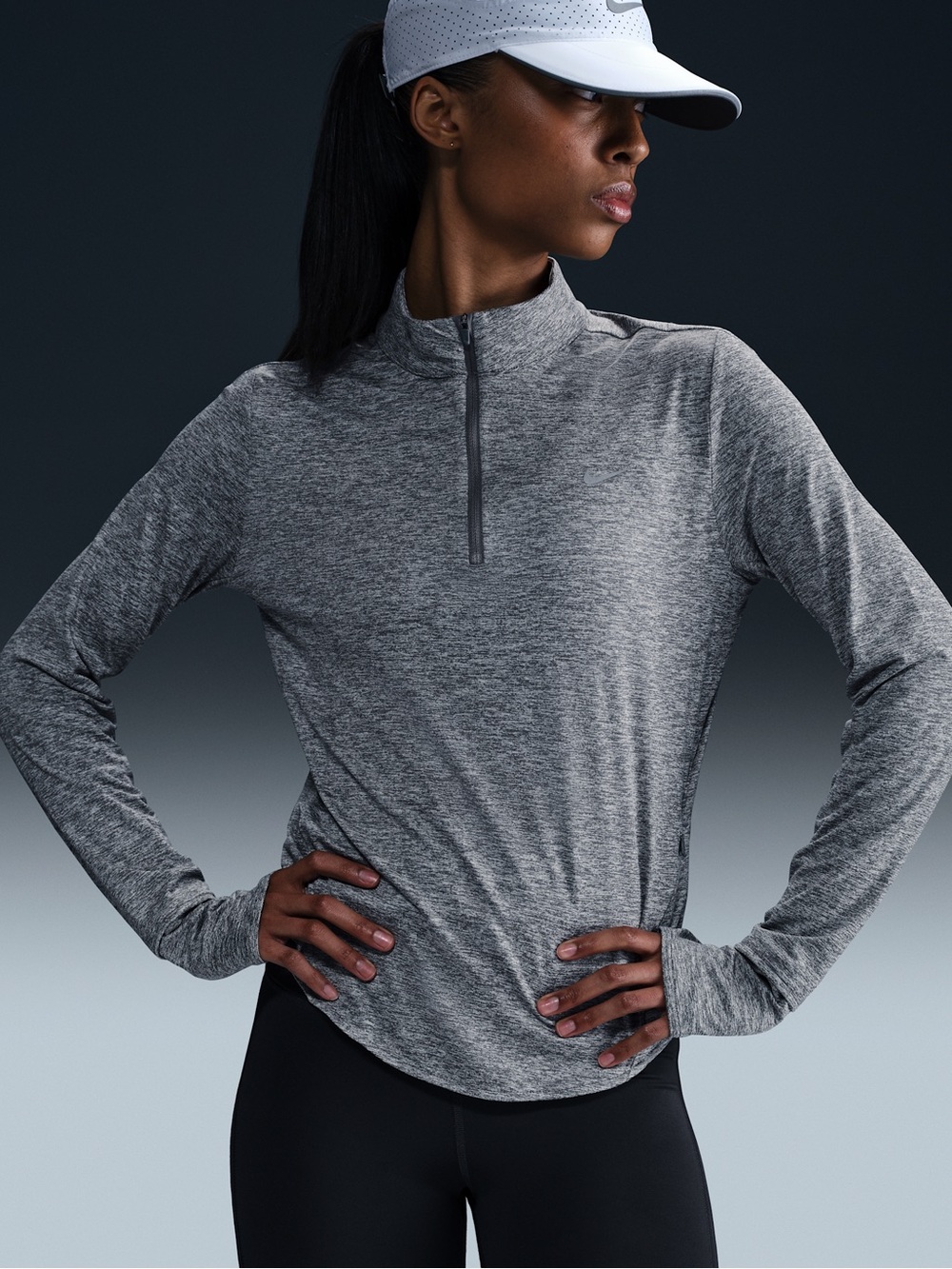 Nike Dri-FIT Gray Running Top